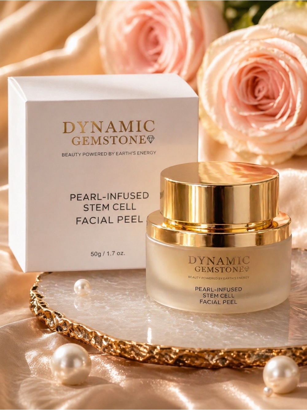 Dynamic Gemstone Pearl-Infused Stem Cell Facial Peel | Luxury Skincare